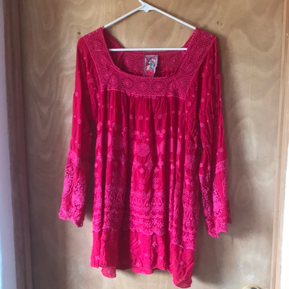 JOHNNY WAS pink and fuchsia long sleeve